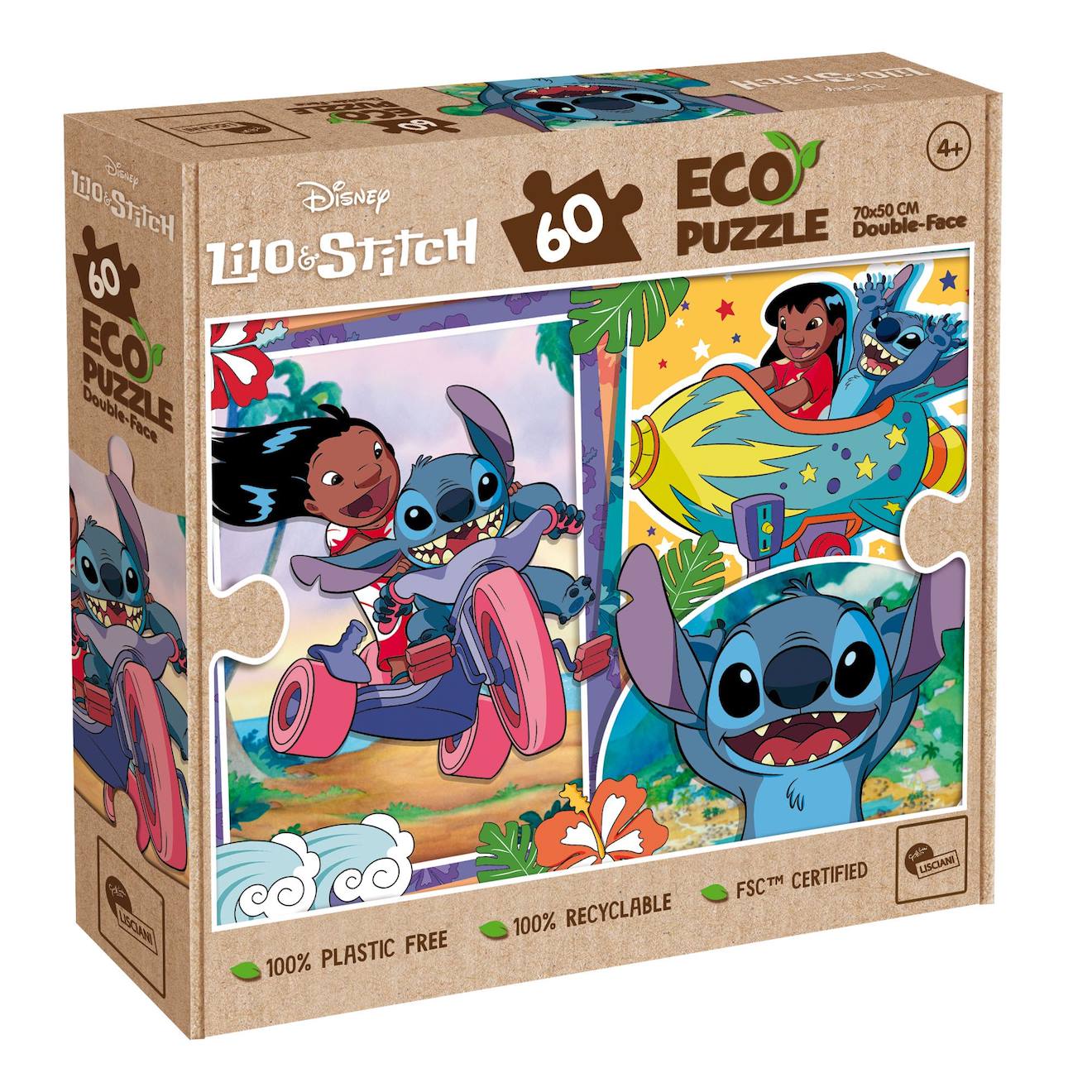 Lisciani Giochi Eco-puzzle 60 Pcs Double Face Stitch Multicolore
