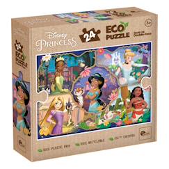 Jouet-Jeux éducatifs-Eco-puzzle 24 pcs mini double face princess