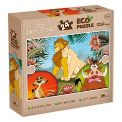 Jouet-Jeux éducatifs-Eco-puzzle 24 pcs mini double face lion king
