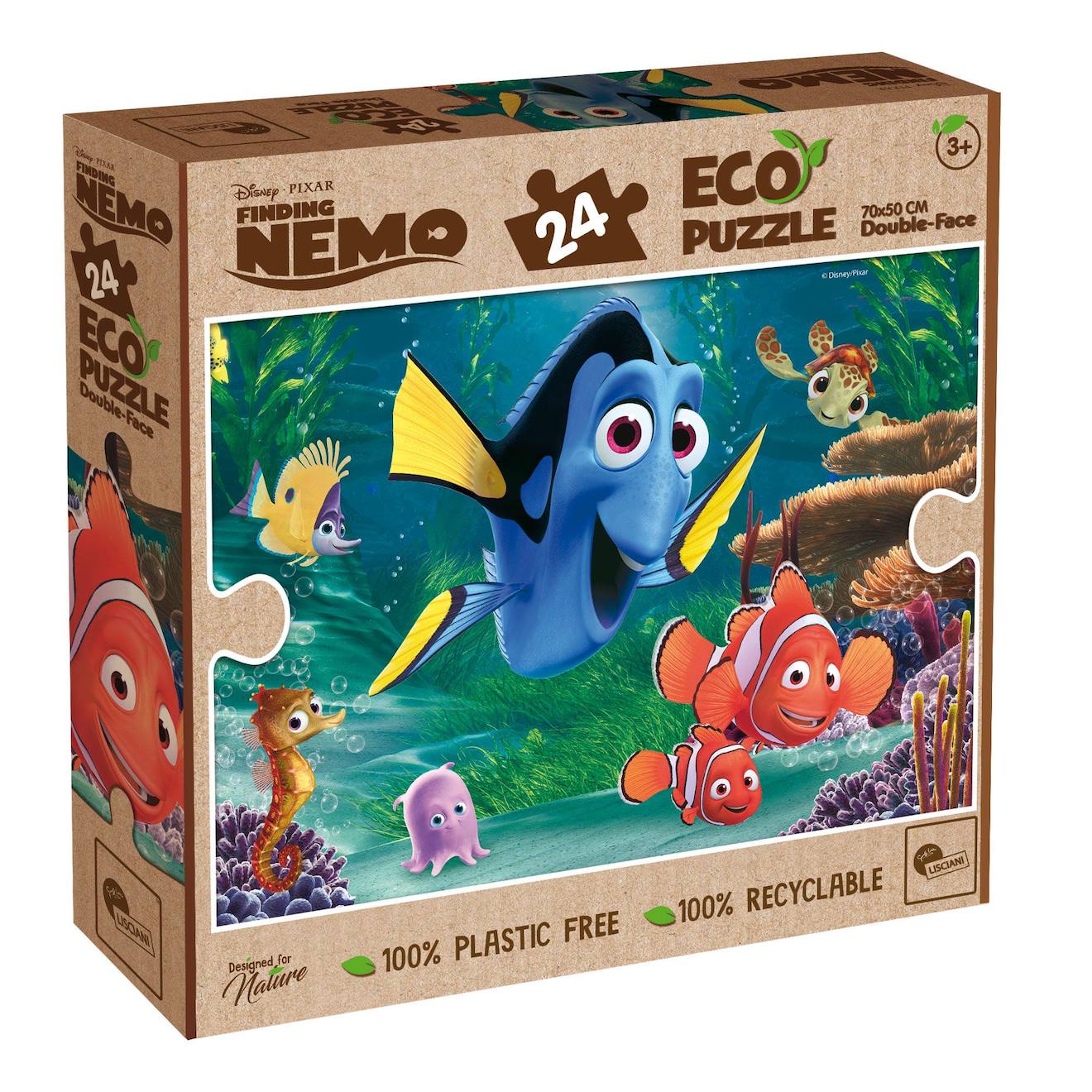 Eco-puzzle 24 Pcs Double Face Nemo Multicolore