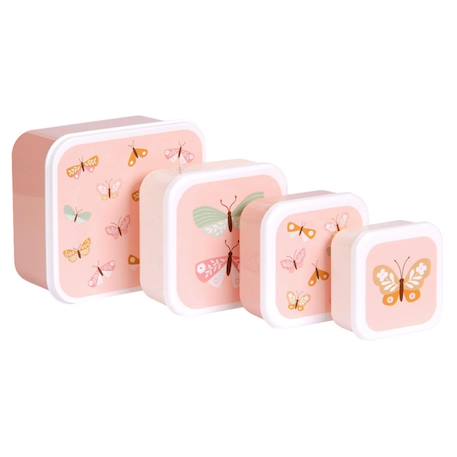 Lot de 4 boîtes à goûter Jaune+Kaki+Princesses+Robot+Rose+Rose, rouge, violet+Vert de gris 27 - vertbaudet enfant 