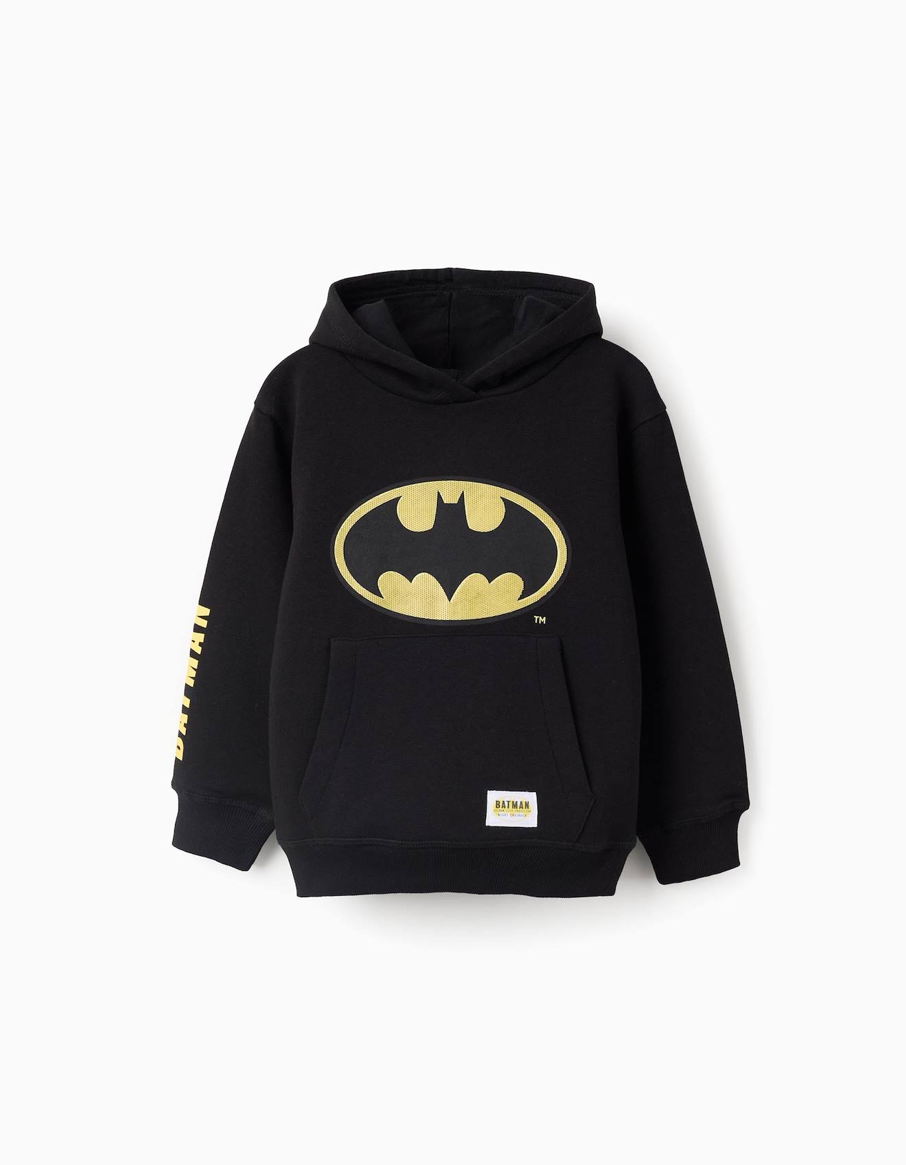 Sweat À Capuche Avec Poche Kangourou Batman Noir