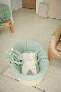 Puériculture-Lit de voyage et accessoires sommeil-Couffin bébé en fibres naturelles tressées