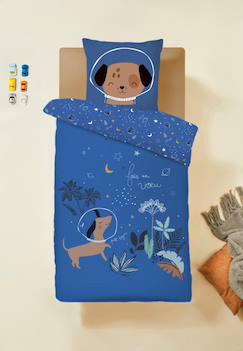 -Housse de couette enfant + taie d'oreiller milo