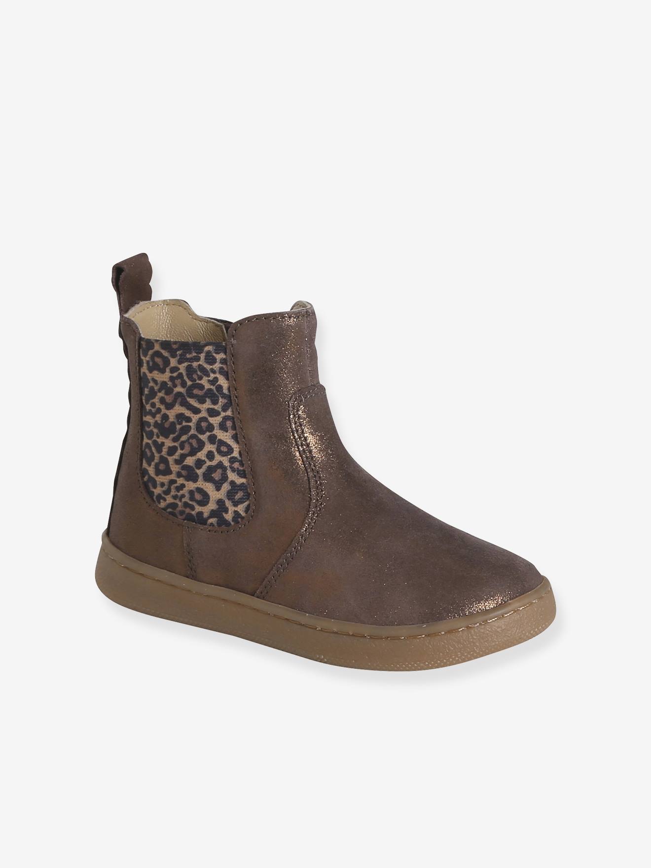 Boots fille cuir zippes bronze 47 €