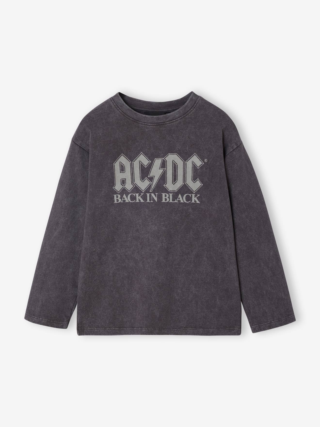 T-shirt manches longues AC DC garçon anthracite