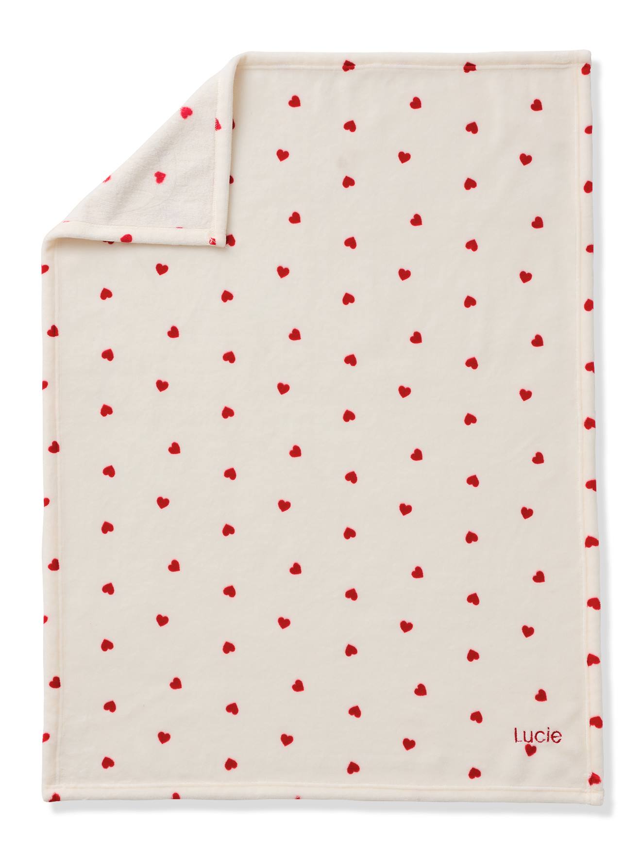 Plaid imprimé polaire personnalisable rouge imprimé