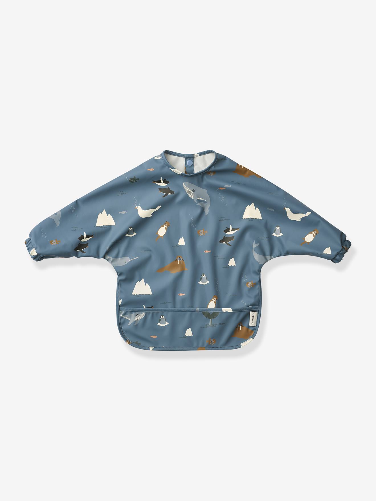 Bavoir à manches Merle - bleu foncé