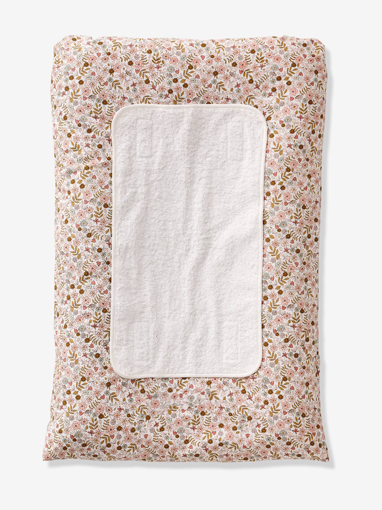 Matelas à langer + 2 tapis de change personnalisable FLORA blanc imprimé (Vertbaudet) - Image 2