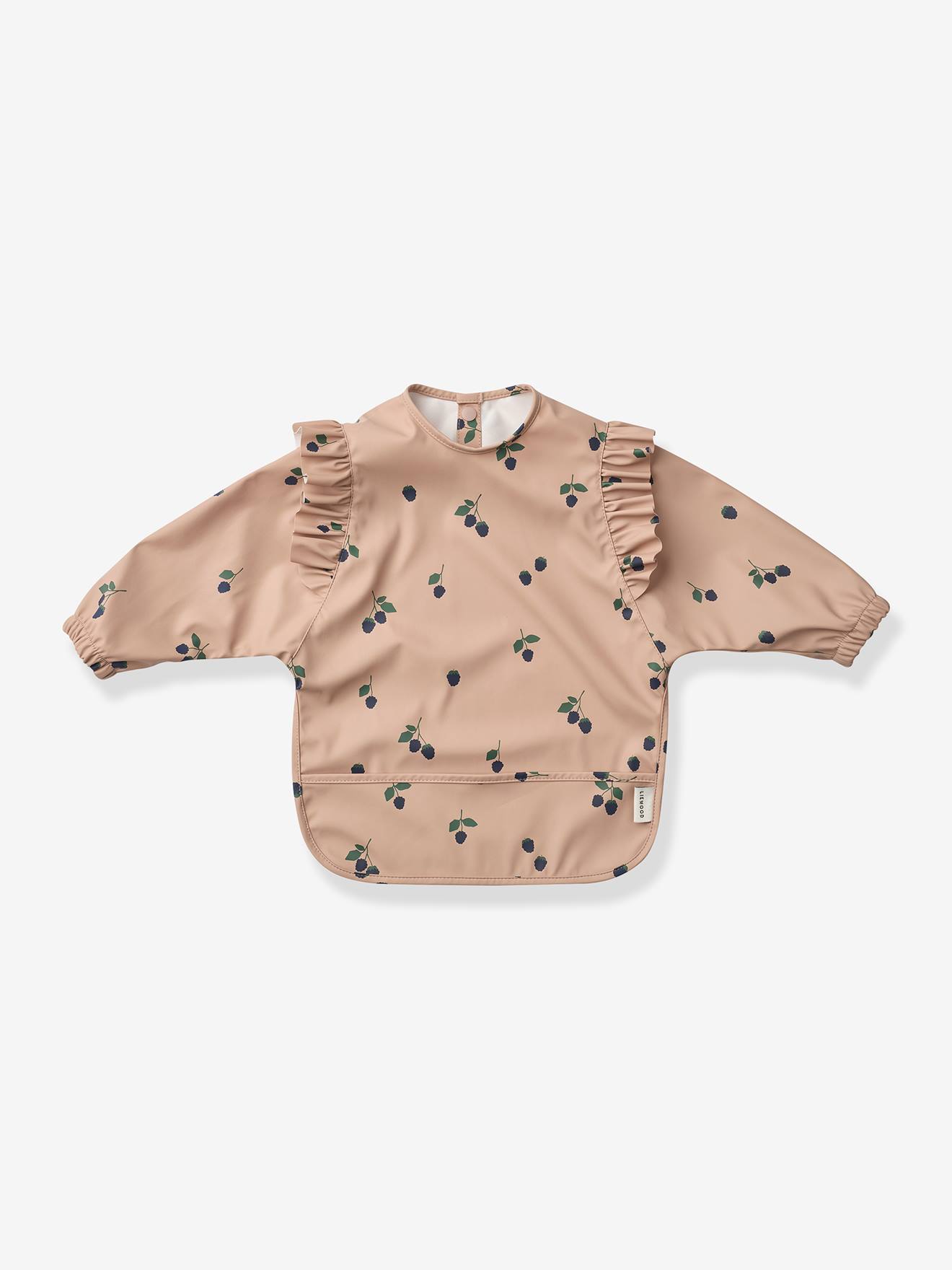 Bavoir à manches Merle - rose pâle