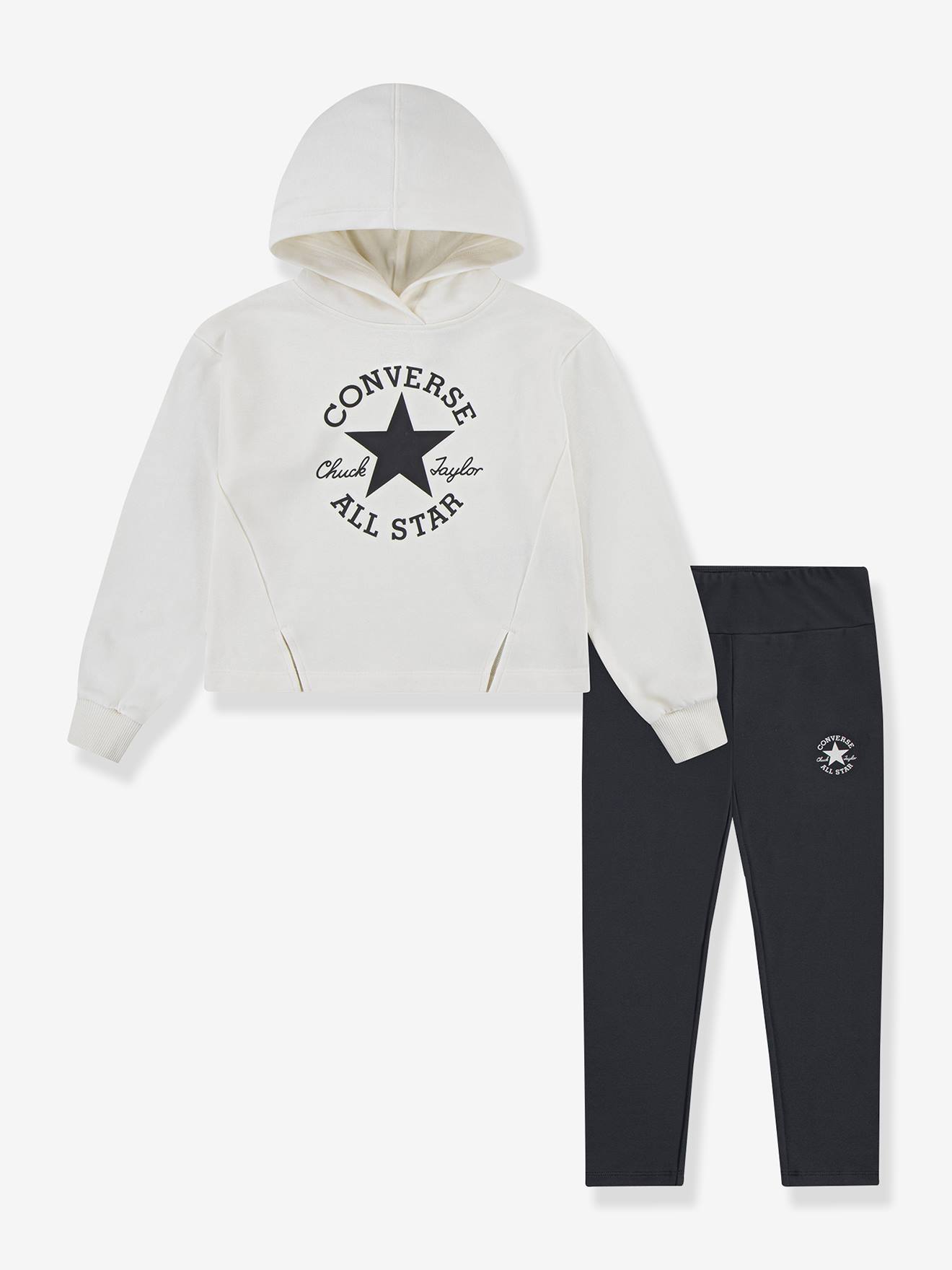 Ensemble sweat à capuche et legging Dissected Chuck Patch écru