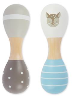 Jouet-Hochets en bois lot de 2 - motif faon