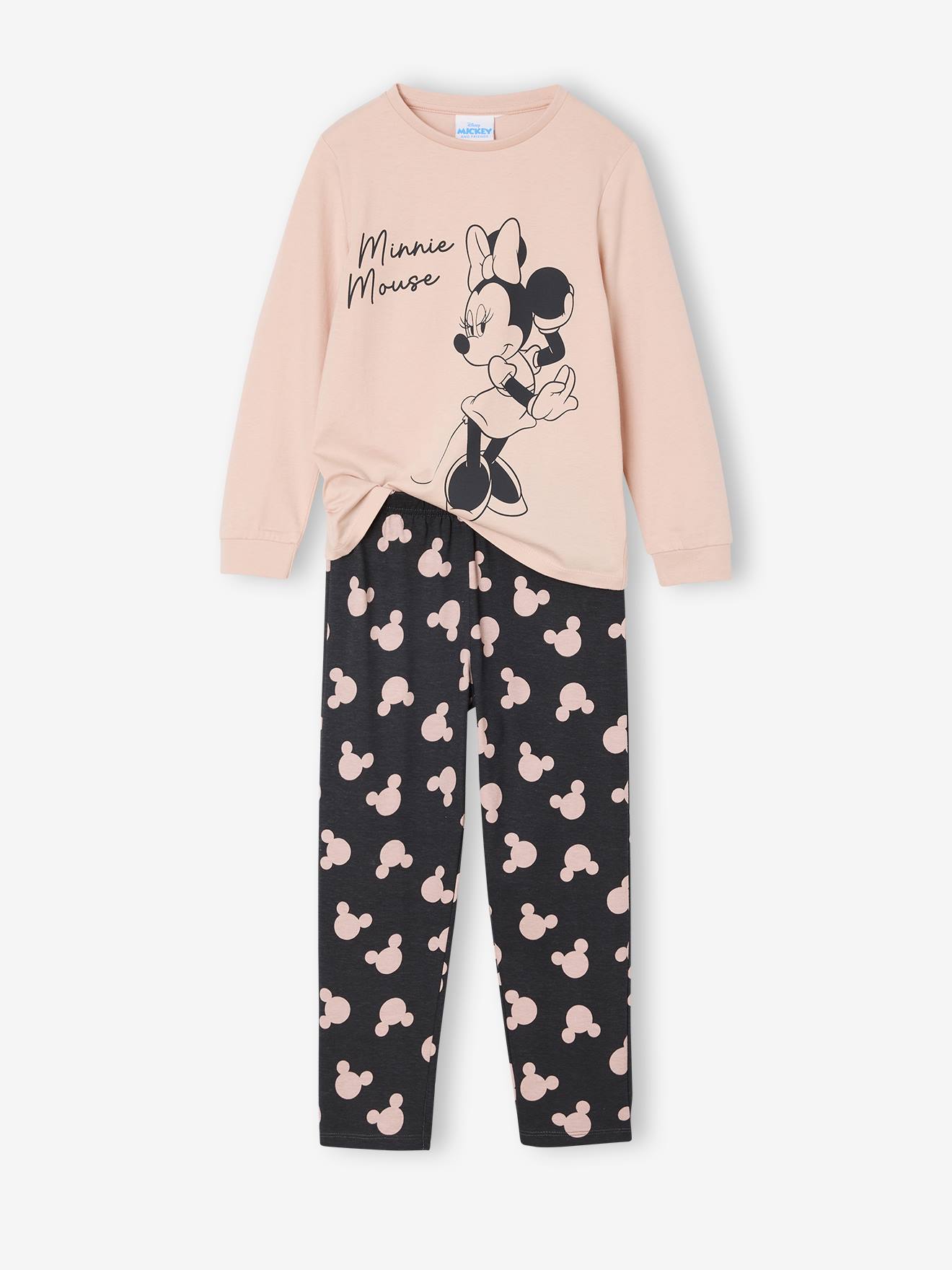 Pyjama bicolore Disney Minnie fille rose/gris anthracite