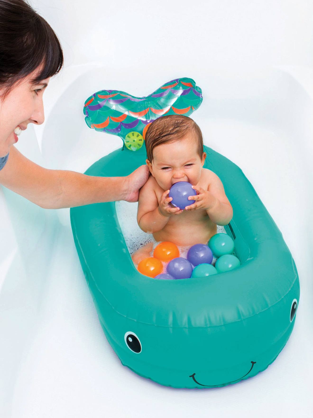 Baignoire gonflable Baleine - bleu