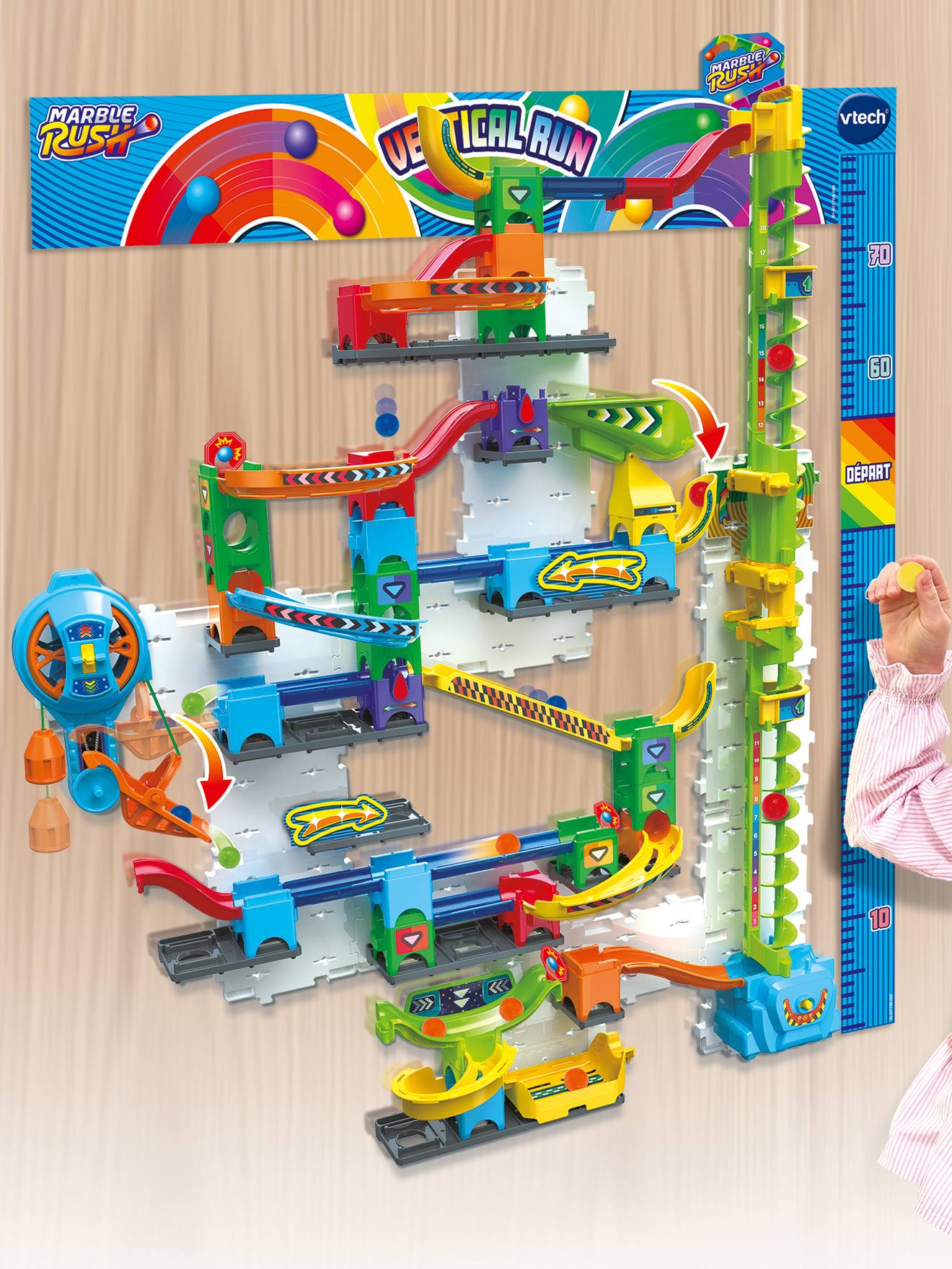 Jeu De Construction Marble Rush Free Fall VTech - 93 Pièces, 10 Billes, Montage Vertical | Enfant 6 Ans Et Plus - 8