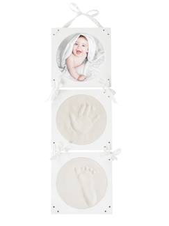 Cadre photo en bois - empreinte en plâtre  - vertbaudet enfant