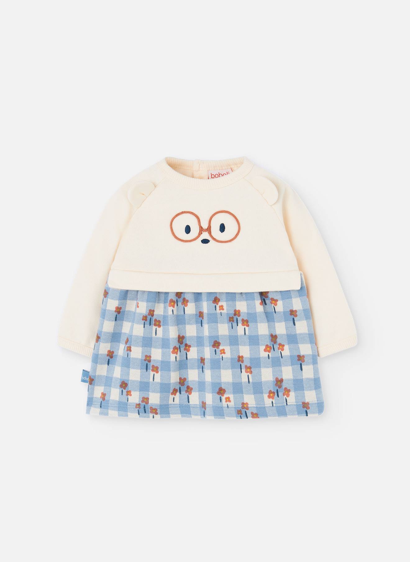 Robe D'hiver Bébé Fille - Lot De 2 | Manches Bouffantes, Jupe à Carreaux - Tenue Douce Pour L'hiver - 8