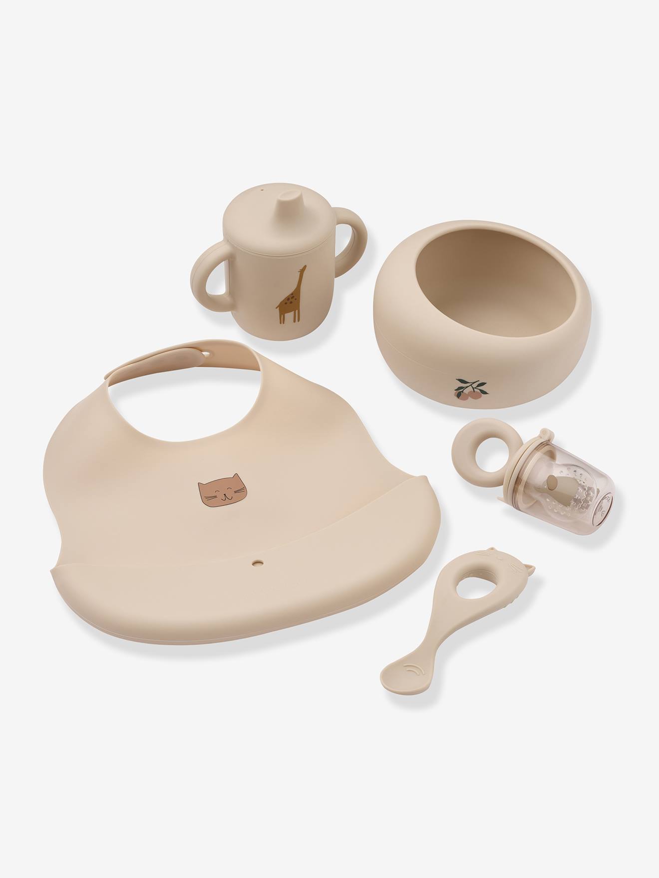 Mileah coffret repas silicone rose pâle