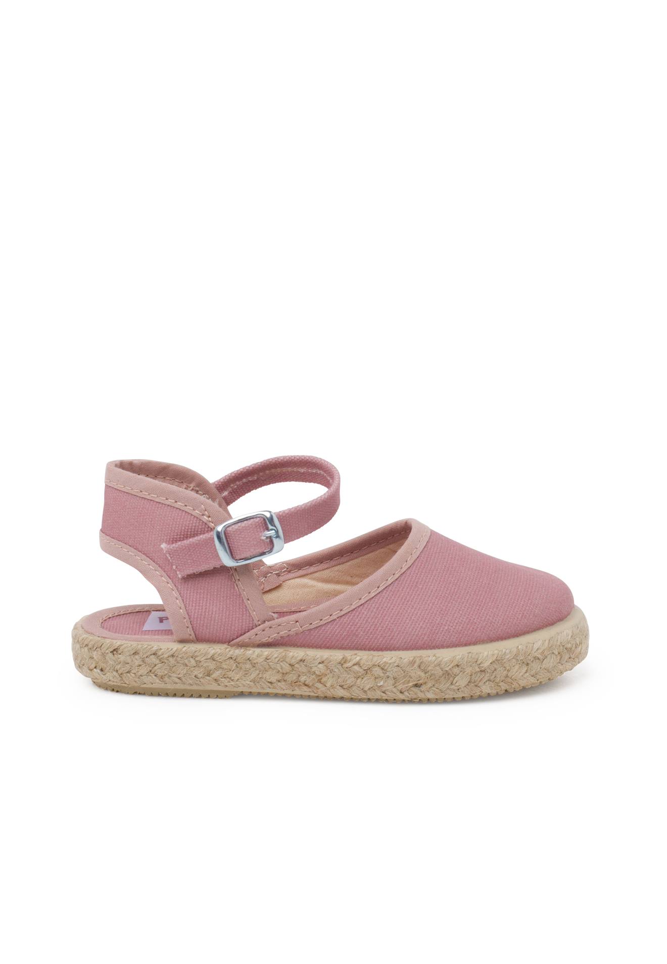 Espadrilles Enfant Avec Fermeture À Boucle Rose Pâle