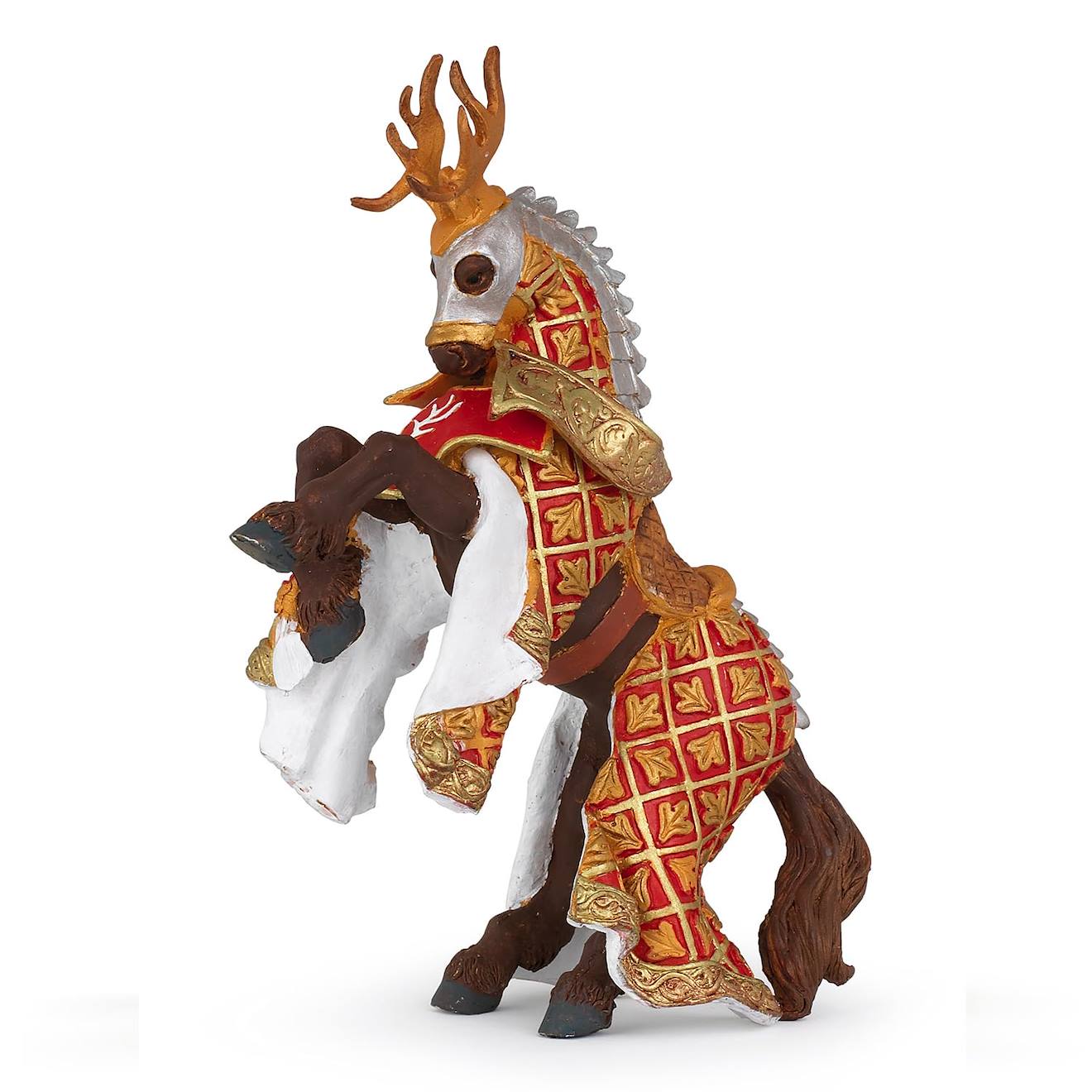 Figurine Cheval Du Maître Cimier Cerf Rouge