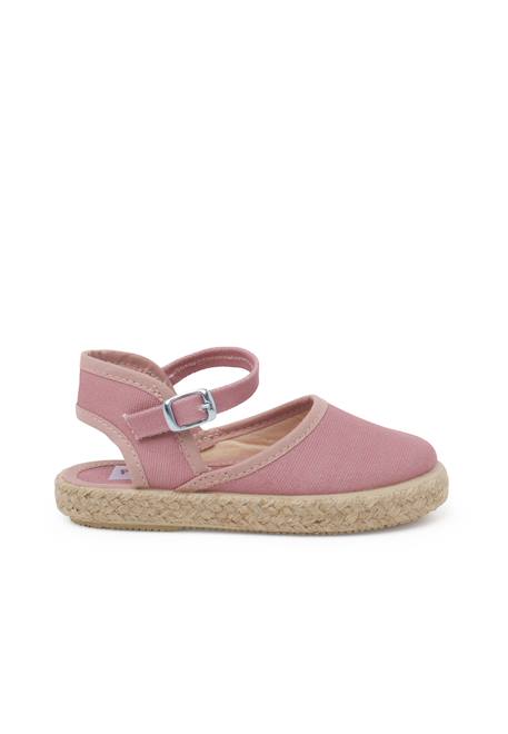 Espadrilles enfant avec fermeture à boucle Blanc+Rose+Rose pâle+Sable 13 - vertbaudet enfant 