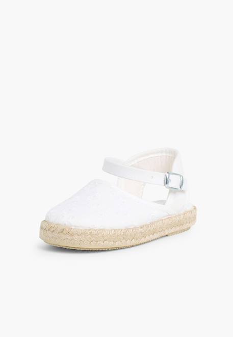 Espadrilles enfant avec fermeture à boucle Blanc+Rose+Rose pâle+Sable 2 - vertbaudet enfant 