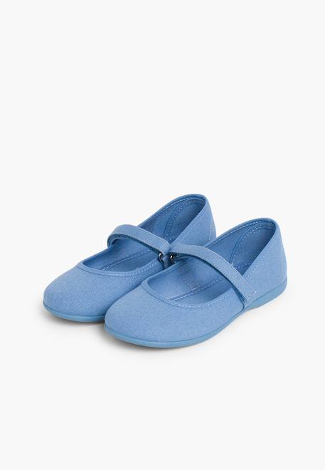 Babies à scratch fin en toile pour fille Blanc+Bleu azur+Bleu marine+Ciel clair+Corail+Écru+Fucsia+Jaune citron+Pêche+Rouge+Sable+Vert fougère 10 - vertbaudet enfant 