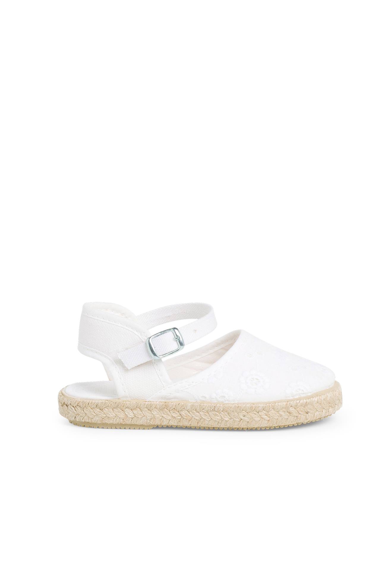 Espadrilles Enfant Avec Fermeture À Boucle Blanc