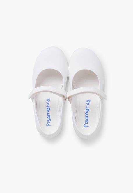 Babies à scratch fin en toile pour fille Blanc+Bleu azur+Bleu marine+Ciel clair+Corail+Écru+Fucsia+Jaune citron+Pêche+Rouge+Sable+Vert fougère 5 - vertbaudet enfant 