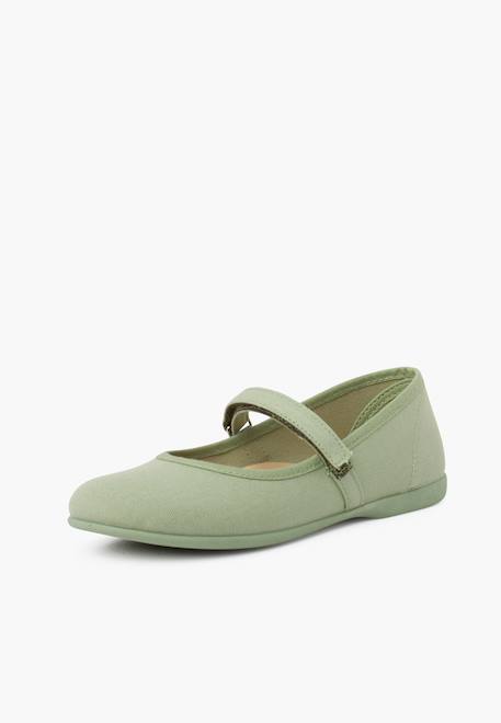 Babies à scratch fin en toile pour fille Blanc+Bleu azur+Bleu marine+Ciel clair+Corail+Écru+Fucsia+Jaune citron+Pêche+Rouge+Sable+Vert fougère 62 - vertbaudet enfant 