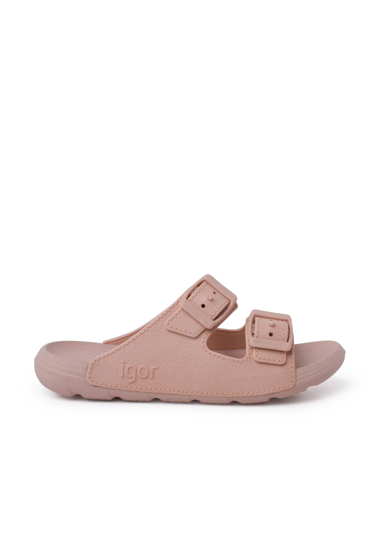 Tongs Double Boucle Semelle Eva Rose Pâle