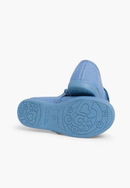 Babies à scratch fin en toile pour fille Blanc+Bleu azur+Bleu marine+Ciel clair+Corail+Écru+Fucsia+Jaune citron+Pêche+Rouge+Sable+Vert fougère 9 - vertbaudet enfant 
