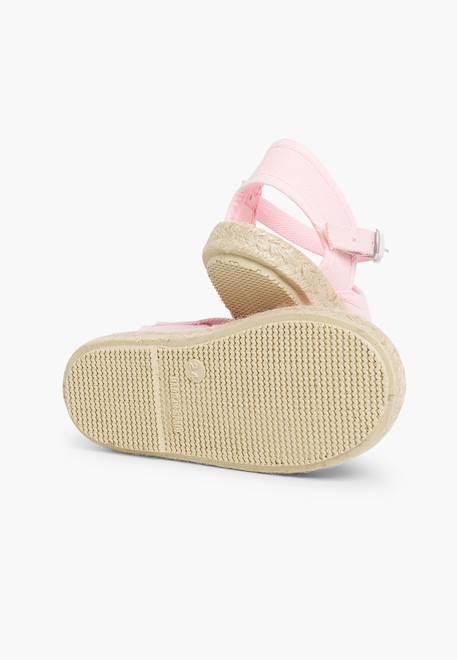 Espadrilles enfant avec fermeture à boucle Blanc+Rose+Rose pâle+Sable 9 - vertbaudet enfant 