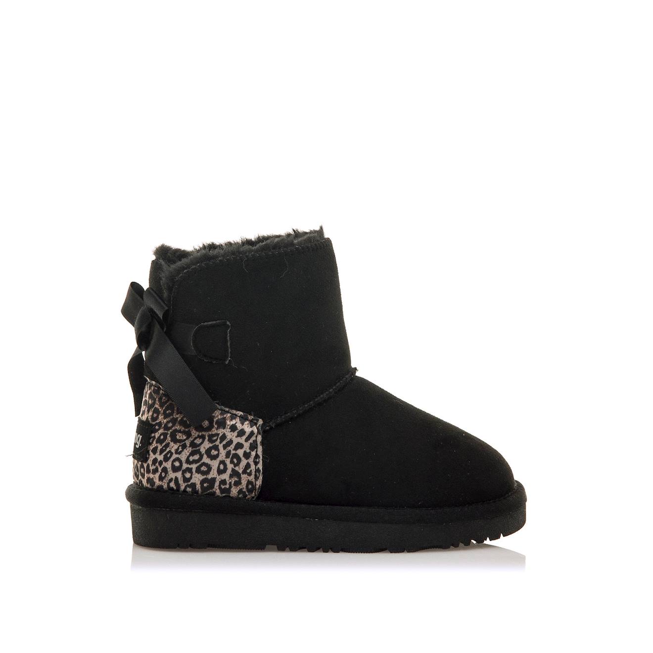 Bottines Filles Textile Sans Fermeture- Ouverts Black