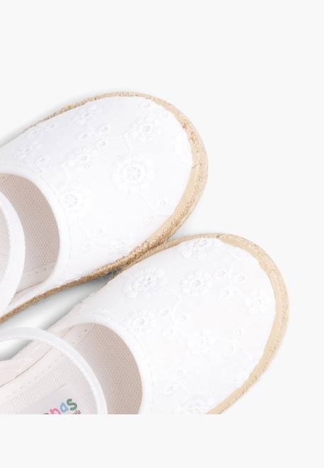 Espadrilles enfant avec fermeture à boucle Blanc+Rose+Rose pâle+Sable 6 - vertbaudet enfant 