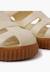 Sandales plastique semelle caramel Bleu+Ivoire 12 - vertbaudet enfant 