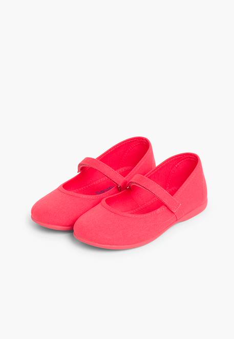 Babies à scratch fin en toile pour fille Blanc+Bleu azur+Bleu marine+Ciel clair+Corail+Écru+Fucsia+Jaune citron+Pêche+Rouge+Sable+Vert fougère 27 - vertbaudet enfant 