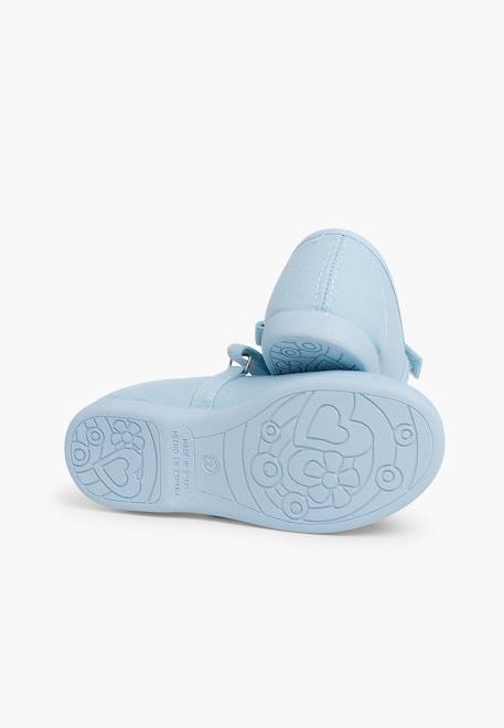 Babies à scratch fin en toile pour fille Blanc+Bleu azur+Bleu marine+Ciel clair+Corail+Écru+Fucsia+Jaune citron+Pêche+Rouge+Sable+Vert fougère 20 - vertbaudet enfant 