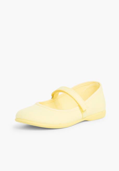Babies à scratch fin en toile pour fille Blanc+Bleu azur+Bleu marine+Ciel clair+Corail+Écru+Fucsia+Jaune citron+Pêche+Rouge+Sable+Vert fougère 41 - vertbaudet enfant 