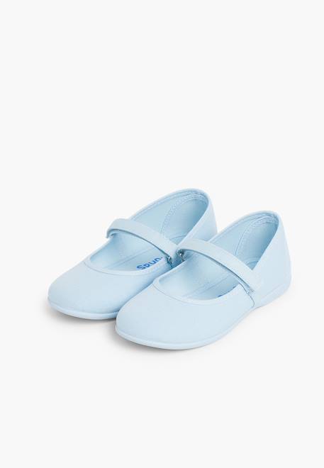 Babies à scratch fin en toile pour fille Blanc+Bleu azur+Bleu marine+Ciel clair+Corail+Écru+Fucsia+Jaune citron+Pêche+Rouge+Sable+Vert fougère 21 - vertbaudet enfant 