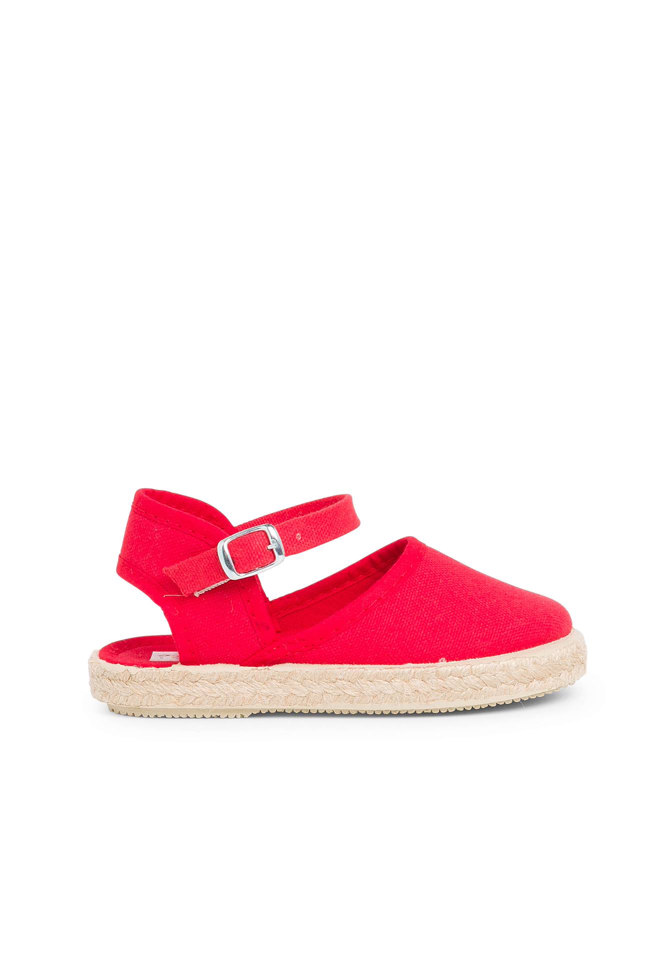 Espadrilles Enfant Avec Fermeture À Boucle Rouge