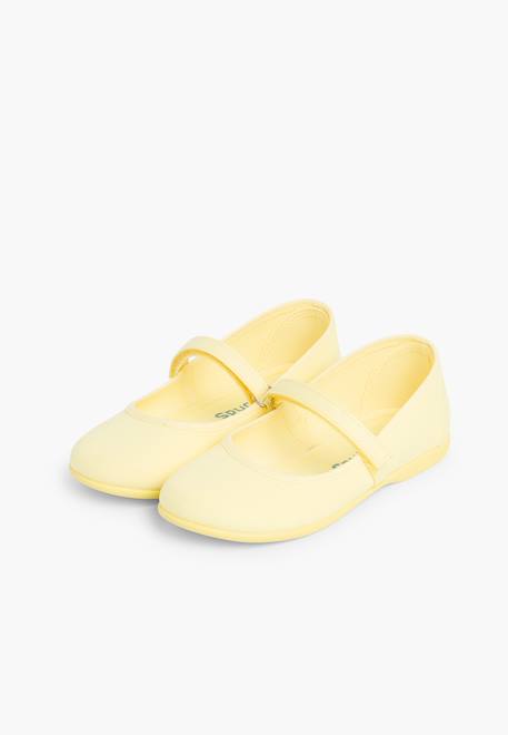 Babies à scratch fin en toile pour fille Blanc+Bleu azur+Bleu marine+Ciel clair+Corail+Écru+Fucsia+Jaune citron+Pêche+Rouge+Sable+Vert fougère 43 - vertbaudet enfant 