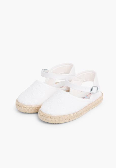 Espadrilles enfant avec fermeture à boucle Blanc+Rose+Rose pâle+Sable 4 - vertbaudet enfant 
