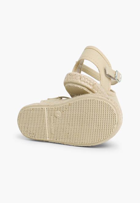 Espadrilles enfant avec fermeture à boucle Blanc+Rose+Rose pâle+Sable 21 - vertbaudet enfant 