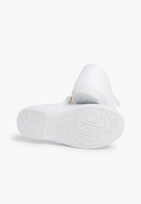 Babies à scratch fin en toile pour fille Blanc+Bleu azur+Bleu marine+Ciel clair+Corail+Écru+Fucsia+Jaune citron+Pêche+Rouge+Sable+Vert fougère 3 - vertbaudet enfant 