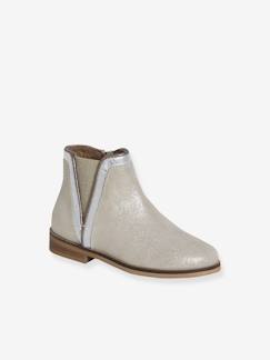Chaussures-Boots enfant fille cuir zippées