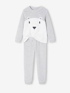 Pyjama garçon velours ours   - vertbaudet enfant