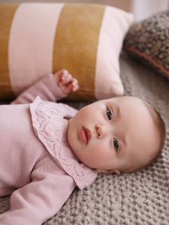 -Ensemble naissance barboteuse en tricot et collants