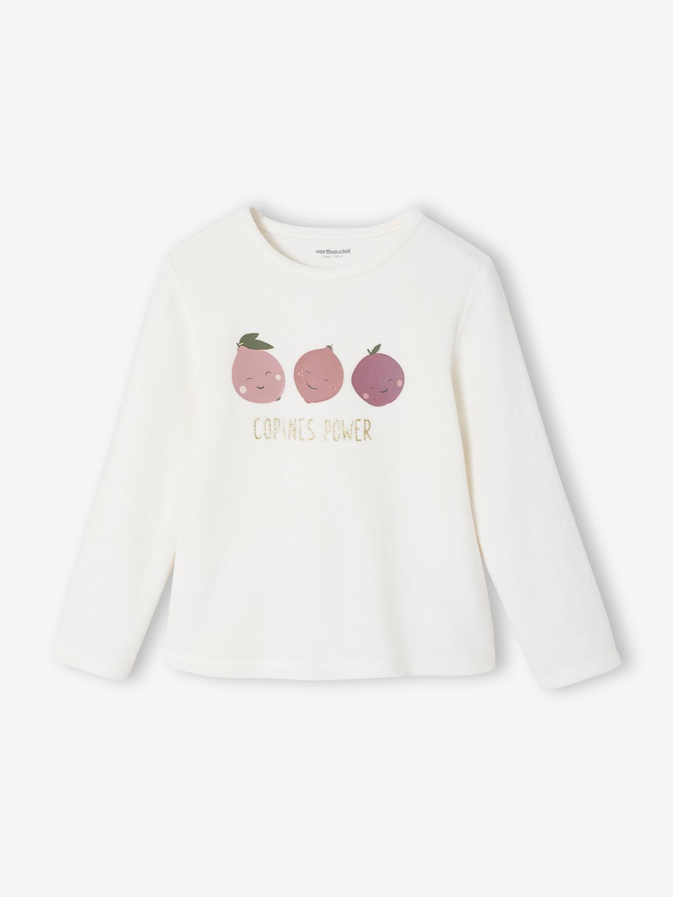 Lot De 2 Pyjamas Fille En Velours Fleuri - Manches Longues, Pantalon élastiqué - 75% Coton, 25% Polyester Recyclé - VERTBAUDET - 6