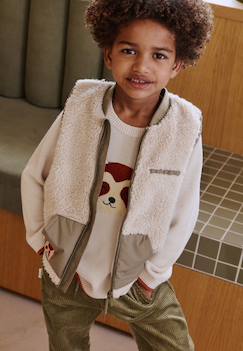 Bébé-Manteau, combipilote, nid d'ange-Manteau-Veste sans manches en sherpa gustin